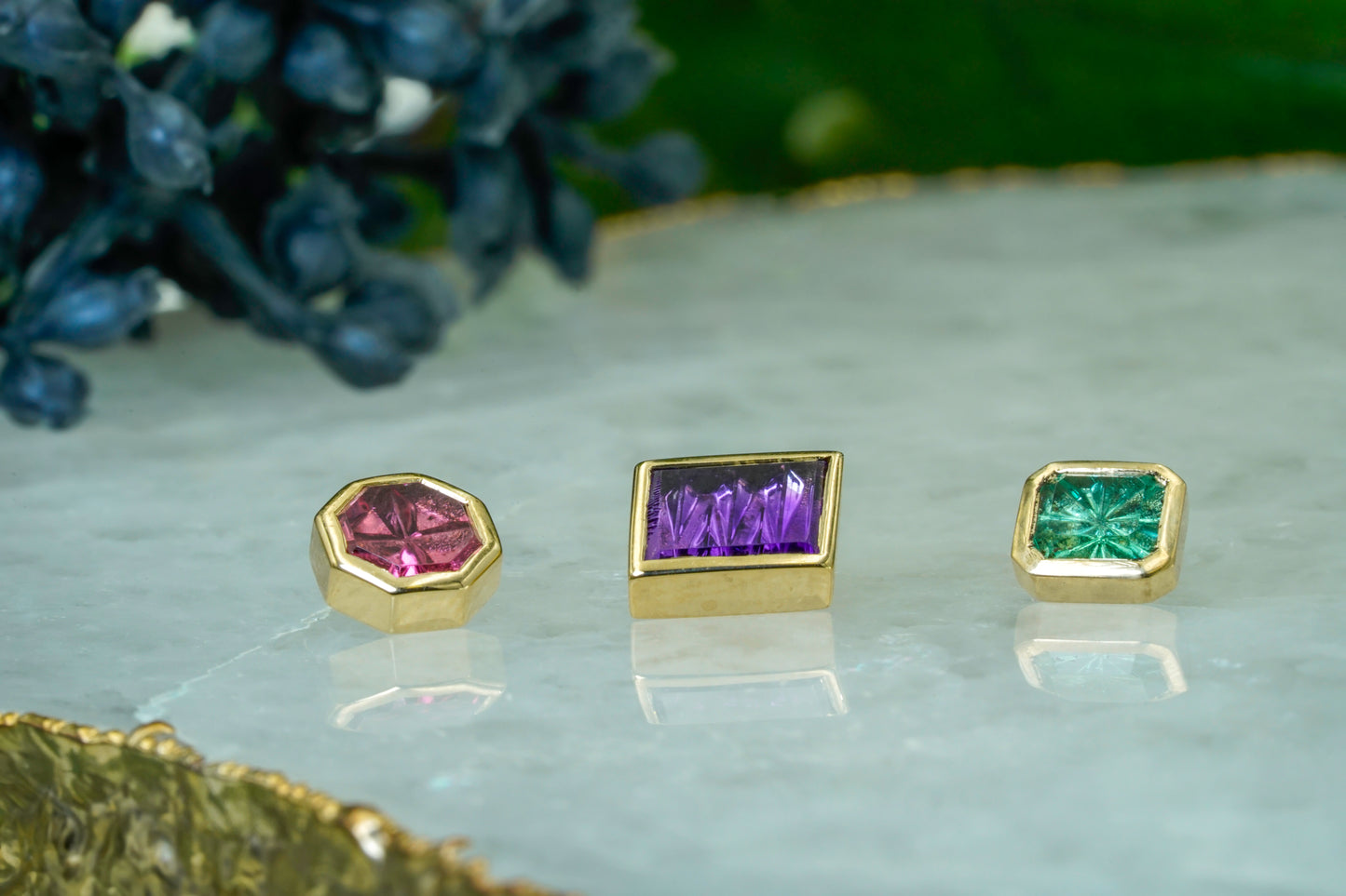 Octagon Rubellite Tourmaline Fantasy Gem