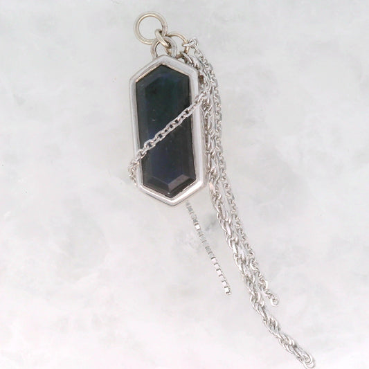 Labradorite Rupee - 14k White Gold - Dangle