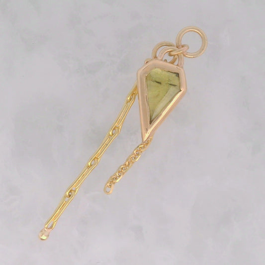 Aqua Kite - 14k Yellow Gold - Dangle