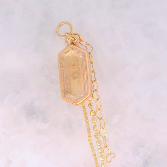 Aqua Rupee - 14k Yellow Gold - Dangle