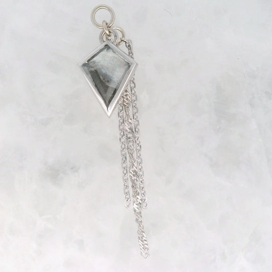 Aqua Kite - 14k White Gold - Dangle