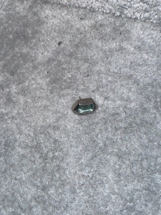 Aqua Rupee - 14k White Gold - Threadless